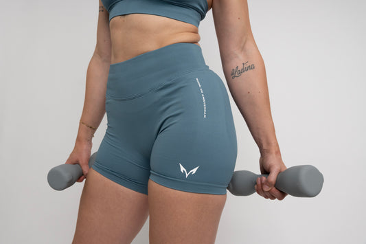 Ylva Sculpt Shorts — Slate Blue
