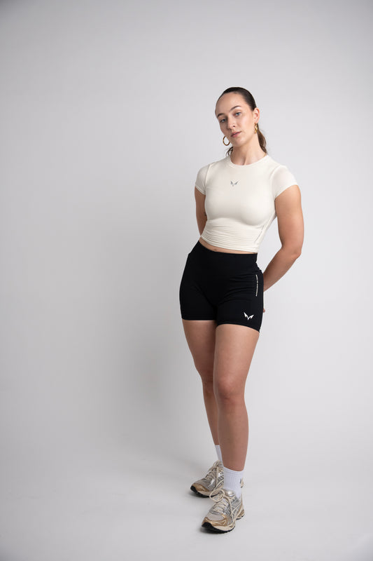 Lupa Fitted Crop Top — Off-White