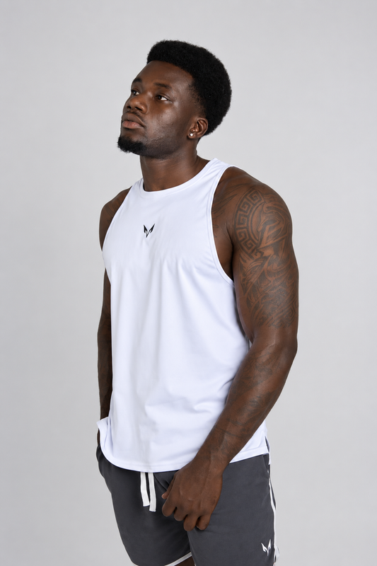 Lycan Training Tank White three-quarter studio view