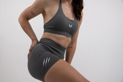 Ylva Sculpt Shorts — Charcoal Grey