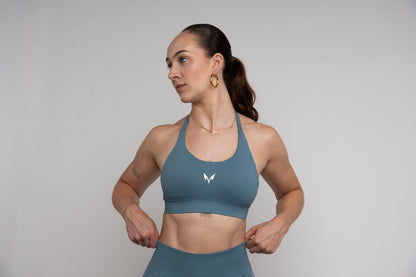 Ylva Halter Bra — Slate Blue