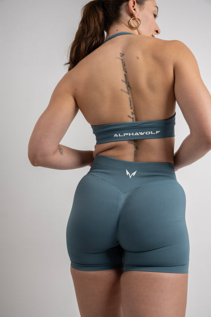 Ylva Sculpt Shorts — Slate Blue
