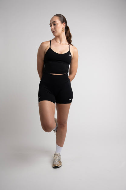 Ylva Sculpt Shorts — Midnight Black