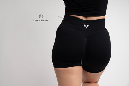 Ylva Sculpt Shorts — Midnight Black