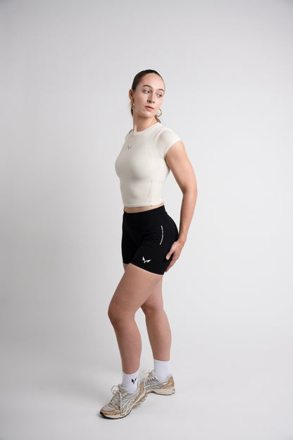Lupa Fitted Crop Top — Off-White