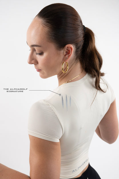 Lupa Fitted Crop Top — Off-White