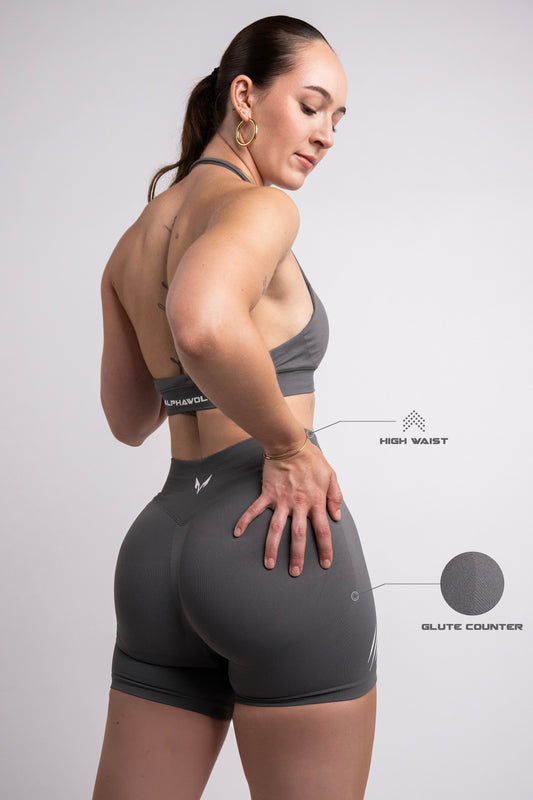 Ylva Sculpt Shorts — Charcoal Grey
