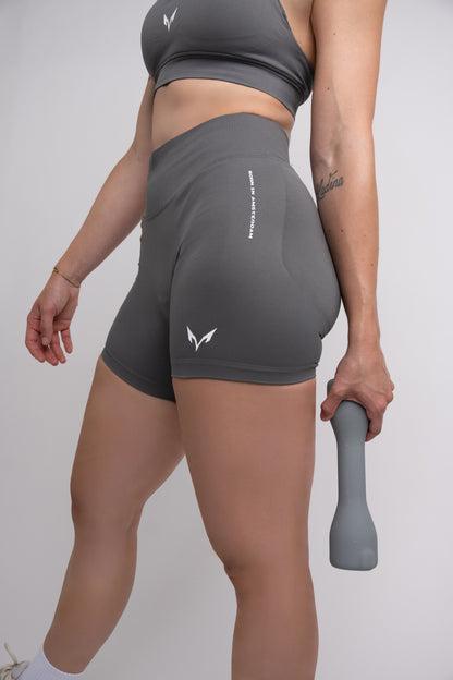 Ylva Sculpt Shorts — Charcoal Grey