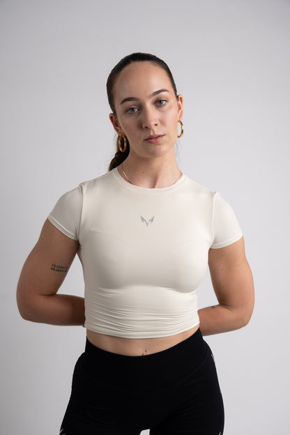 Lupa Fitted Crop Top — Off-White