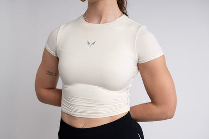 Lupa Fitted Crop Top — Off-White