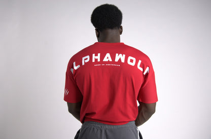 Lycan Oversized T-Shirt Red centered back view
