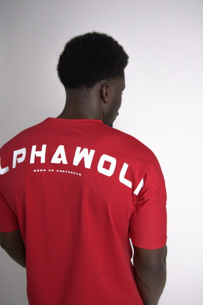Lycan Oversized T-Shirt Red back branding detail