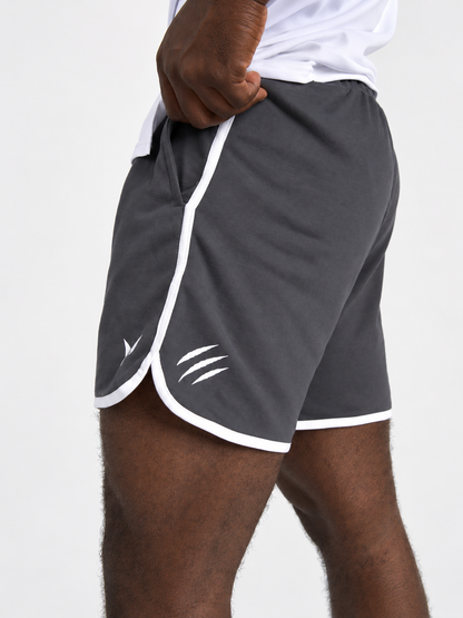 Lycan Training Shorts Grey kettlebell detail