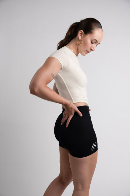Lupa Fitted Crop Top — Off-White