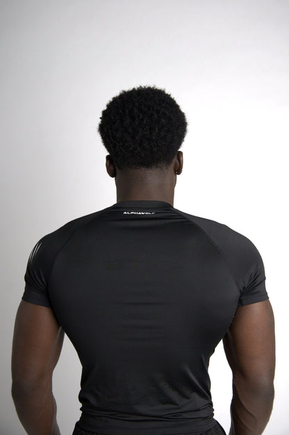 Wulfric Compression T-Shirt Black clean back view
