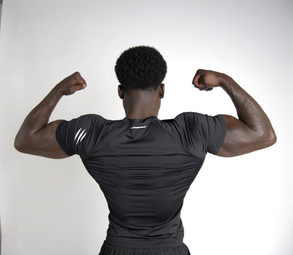 Wulfric Compression T-Shirt Black flex back view