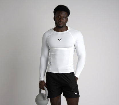Wulfric Compression Long Sleeve White full body training view